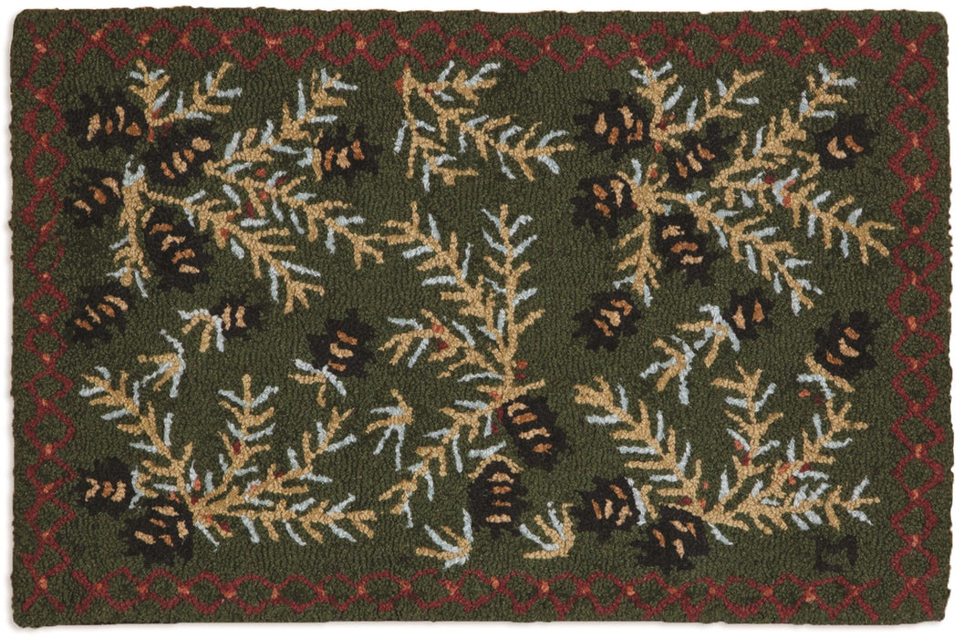 Diamond Pine - Hooked Wool Rug