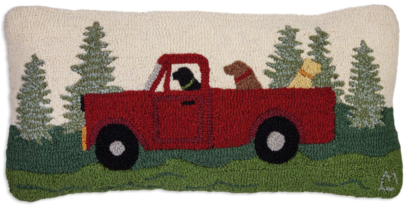 Dog Caravan - Hooked Wool Pillow