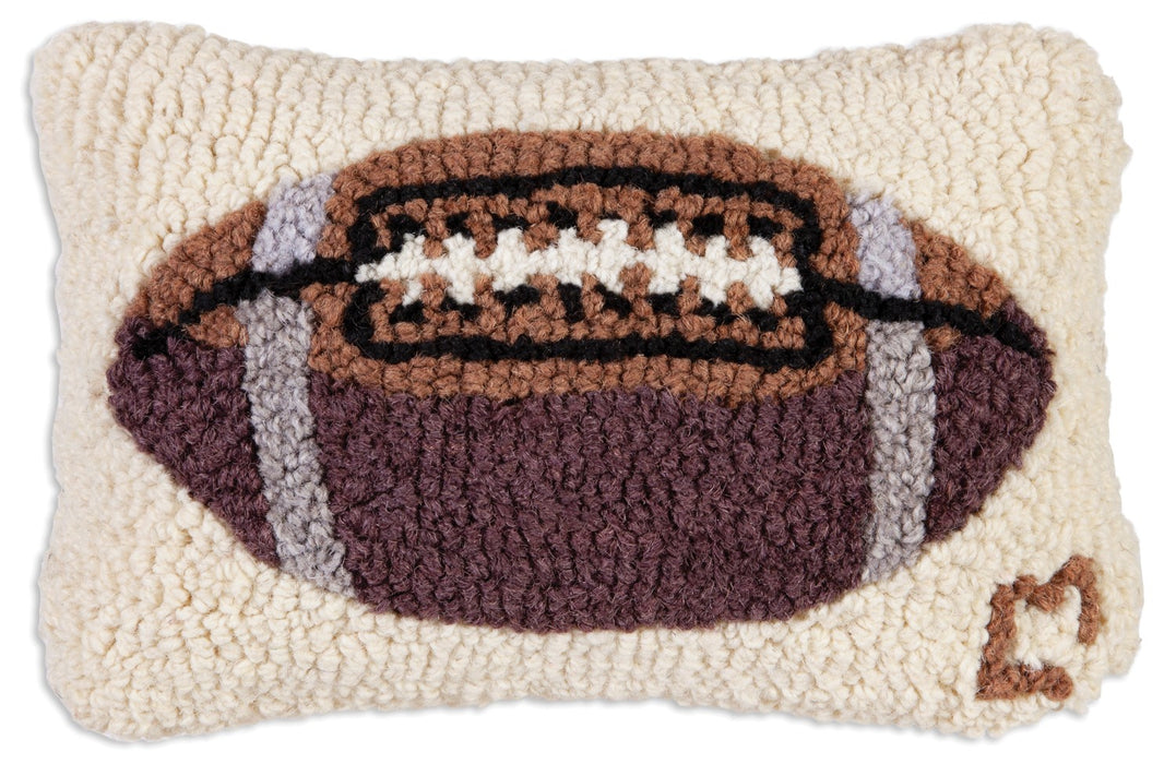 Football - Hooked Wool Pillow
