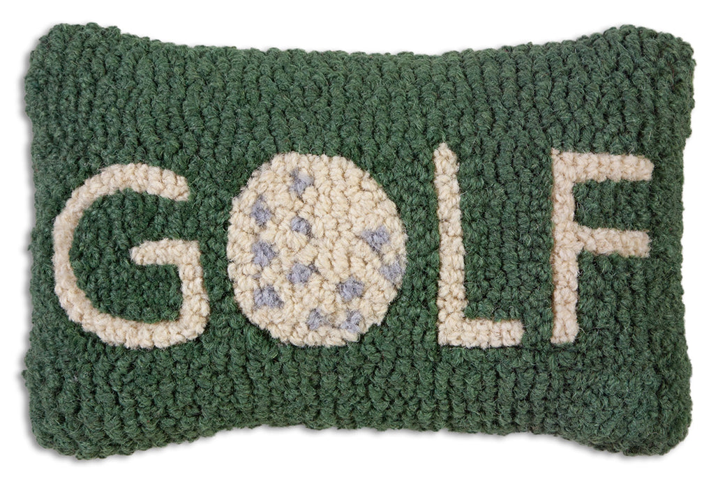 Golf - Hooked Wool Pillow