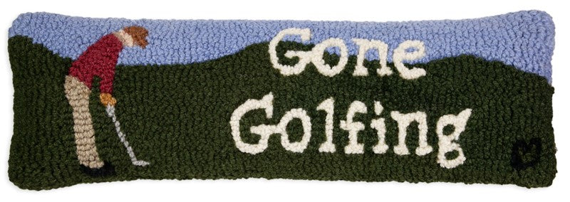 Gone Golfing - Hooked Wool Pillow