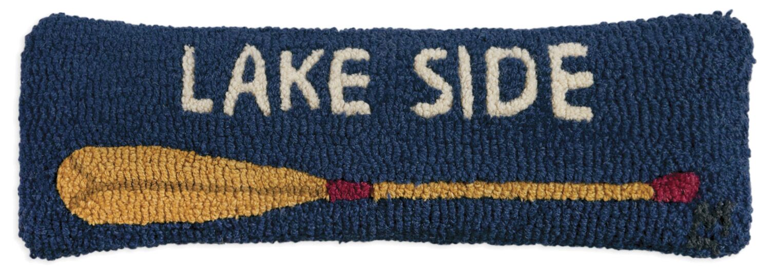 Lakeside Oar - Hooked Wool Pillow