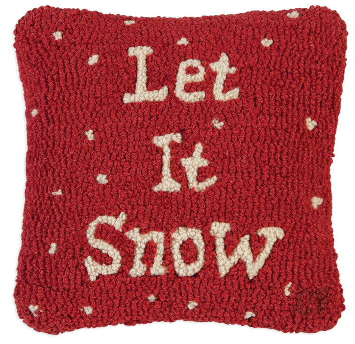 Let It Snow - Hooked Wool Pillow