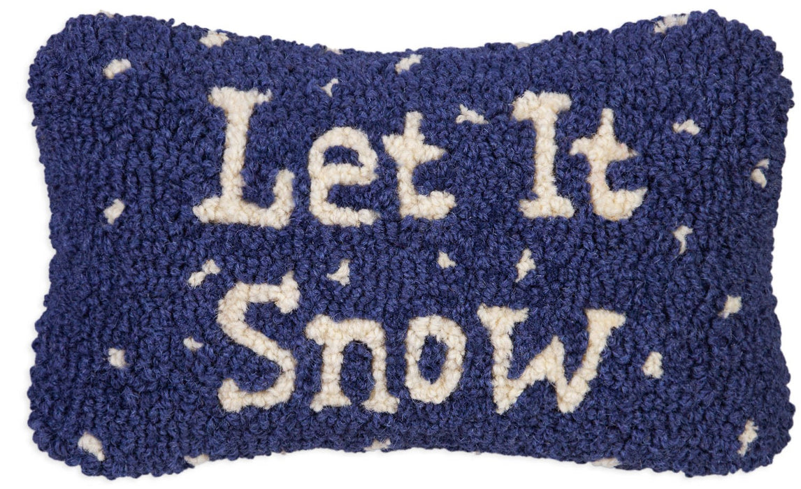 Let It Snow - Hooked Wool Pillow