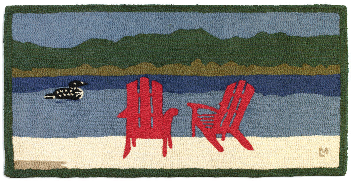 Loon Lake Chairs - Hooked Wool Rug