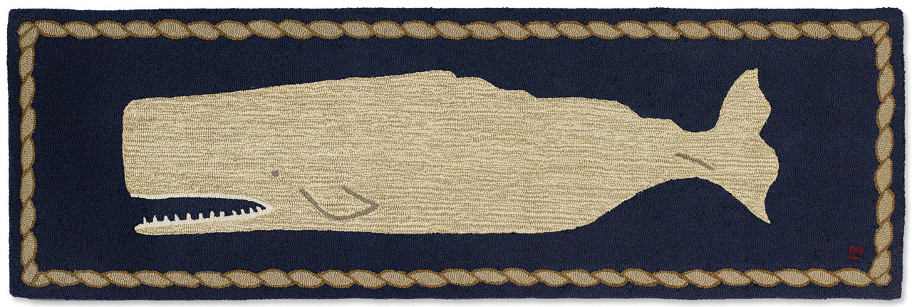 Moby Dick  - Hooked Wool Rug