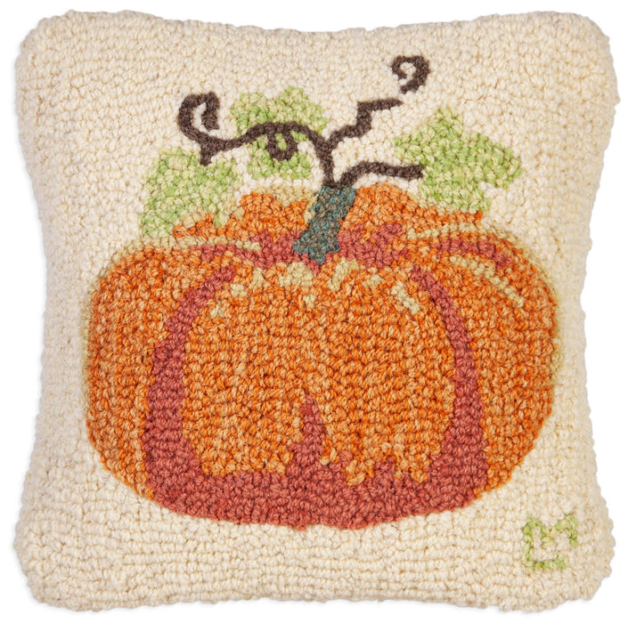 Perfect Pumpkin - Hooked Wool Pillow