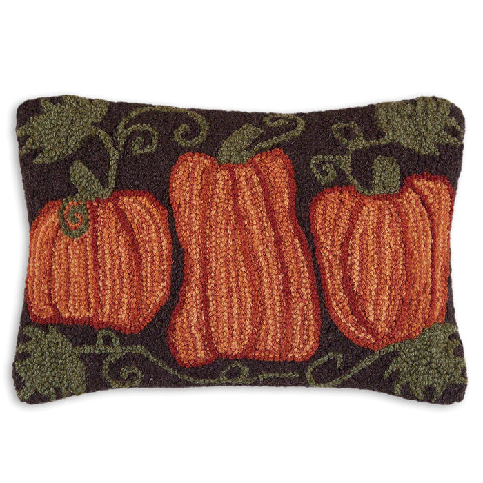 Pumpkin Trilogy - Hooked Wool Pillow