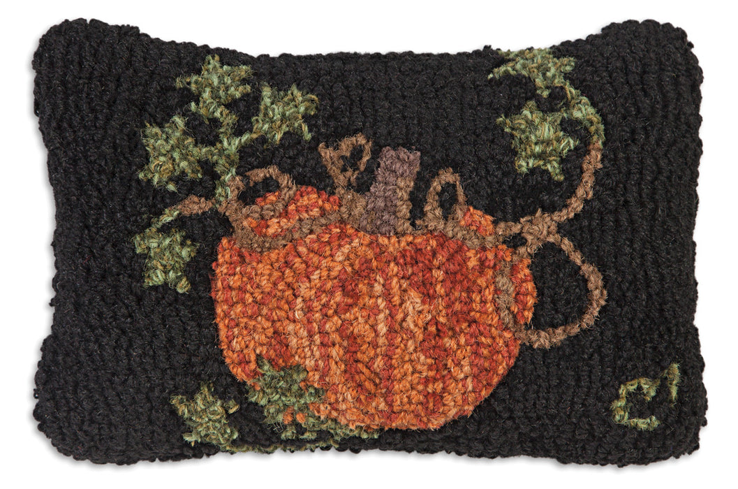 Pumpkin - Hooked Wool Pillow