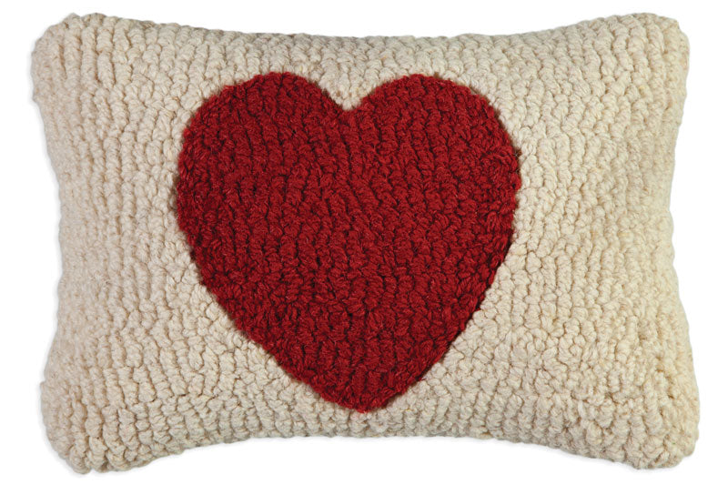 Red Heart - Hooked Wool Pillow