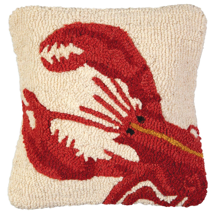 Red Lobster - Hooked Wool Pillow