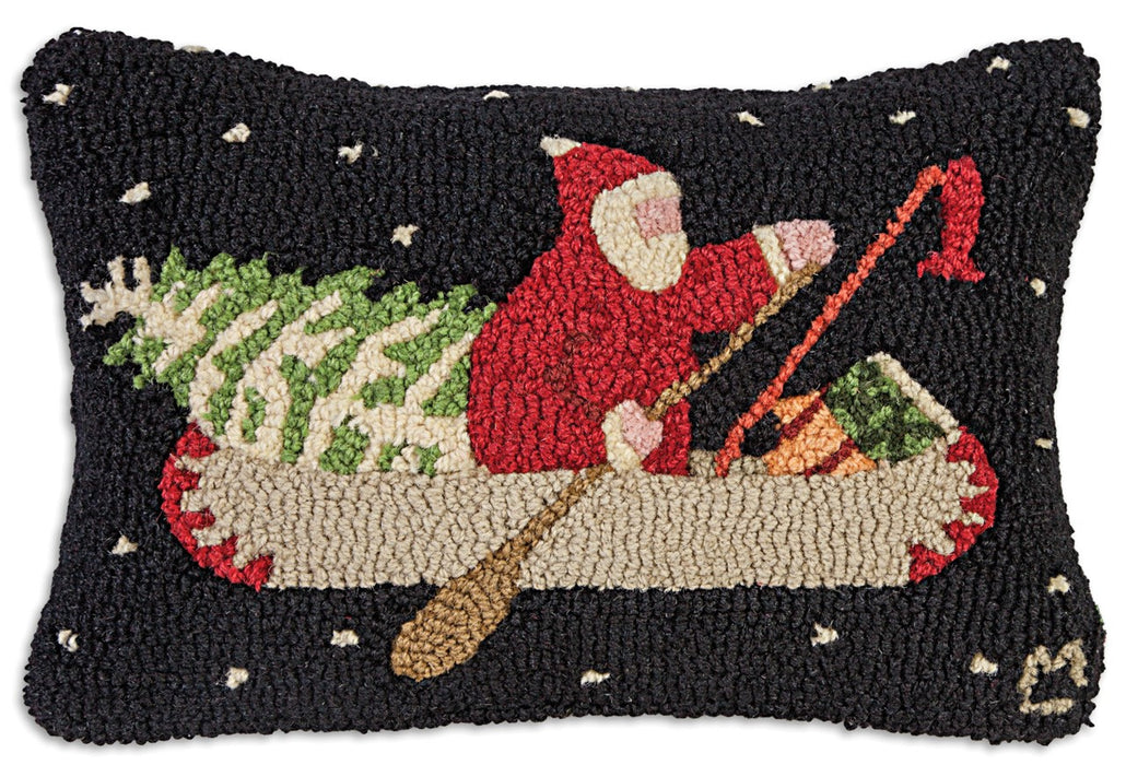 Santa's Last Delivery - Hooked Wool Pillow