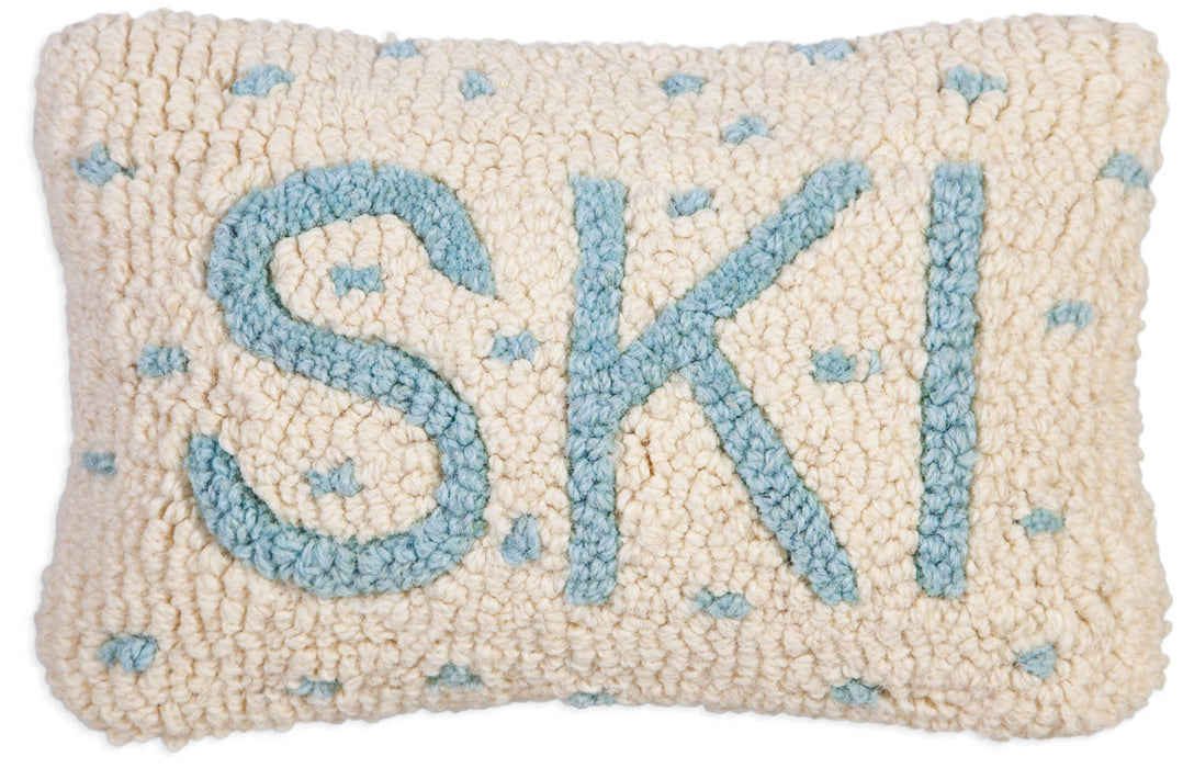 Ski - Hooked Wool Pillow