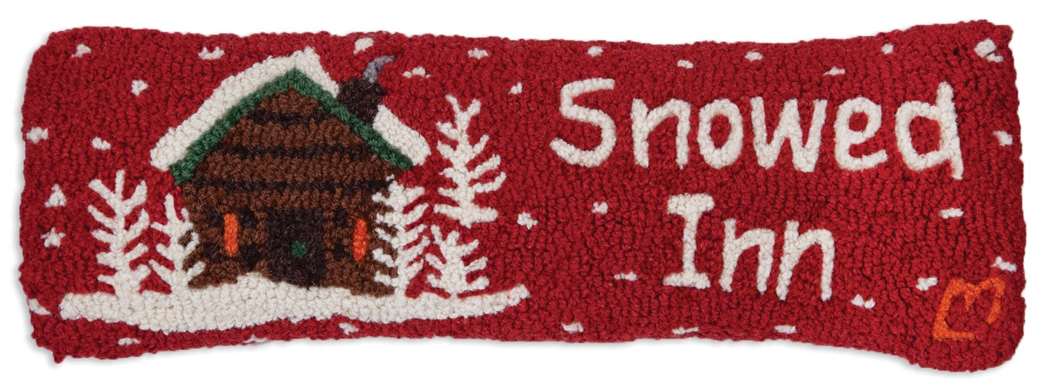 Snowed Inn Holiday - Hooked Wool Pillow