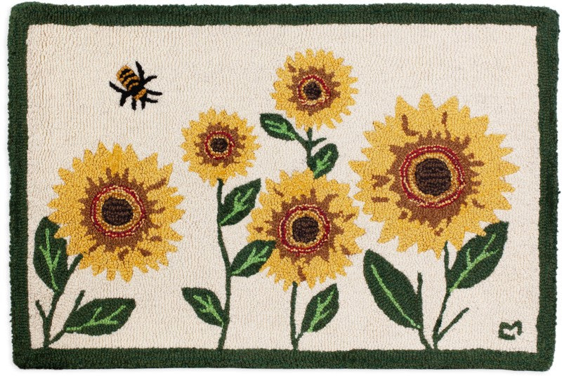 Sunflower Patch - Hooked Wool Rug