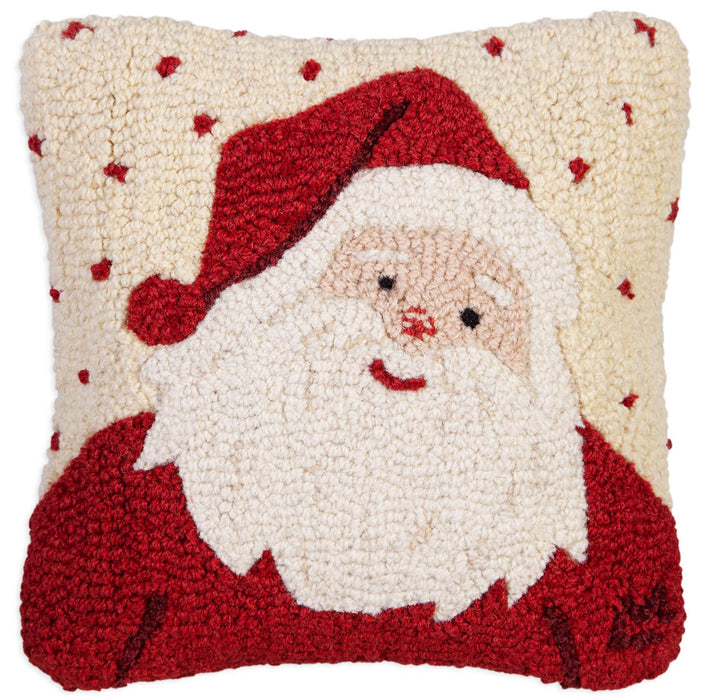Sweet Santa - Hooked Wool Pillow