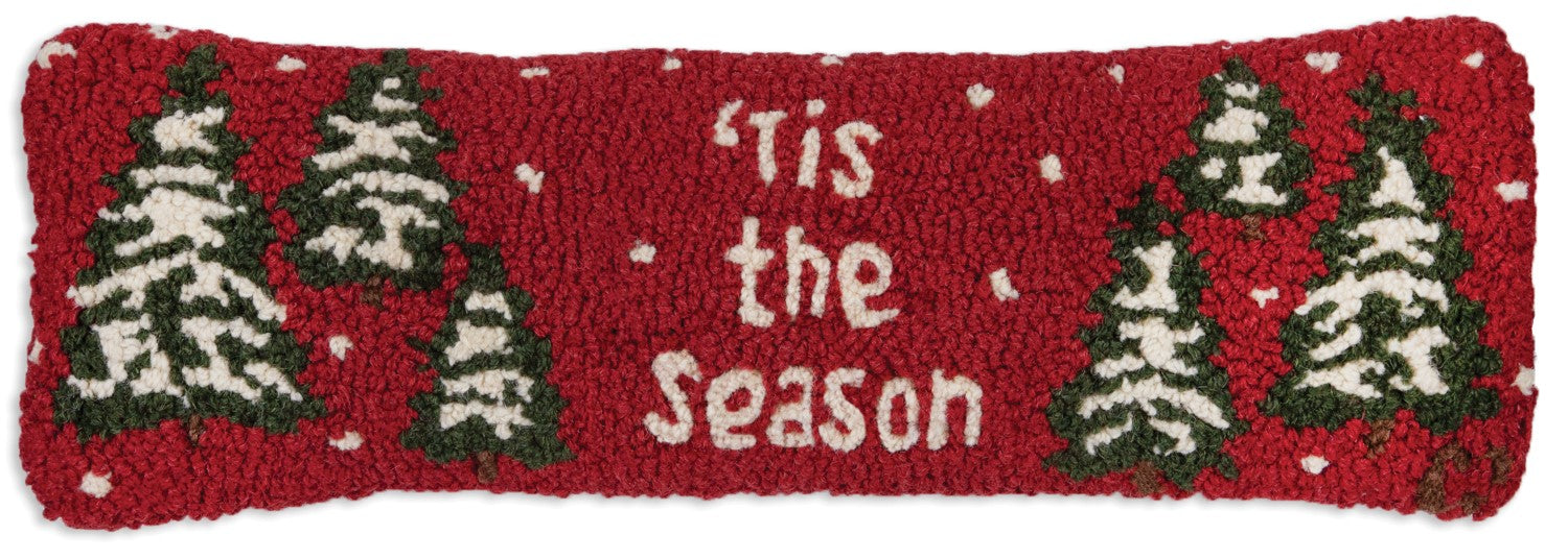 'Tis the Season - Hooked Wool Pillow