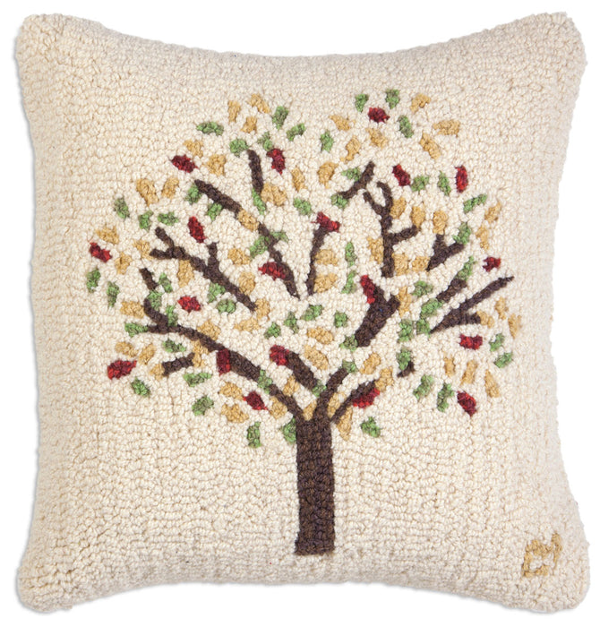 Tree of Life - Hooked Wool Pillow