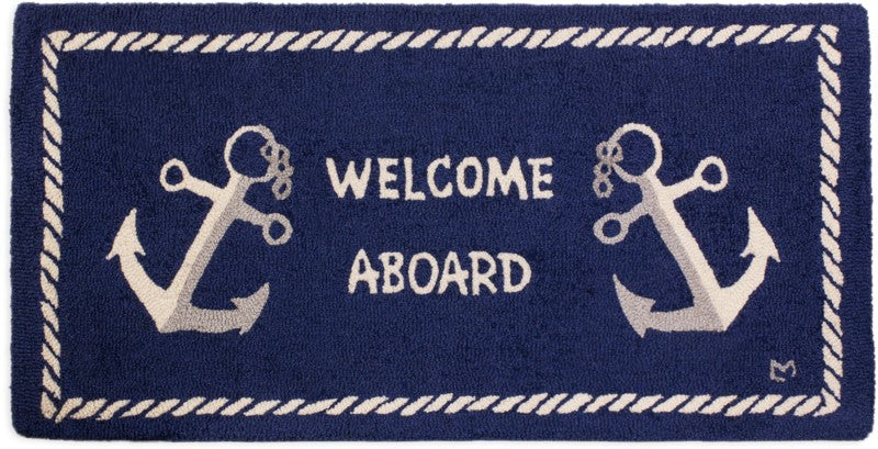 Welcome Aboard - Hooked Wool Rug