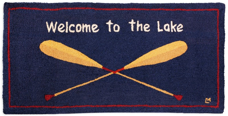 Welcome Paddles - Hooked Wool Rug