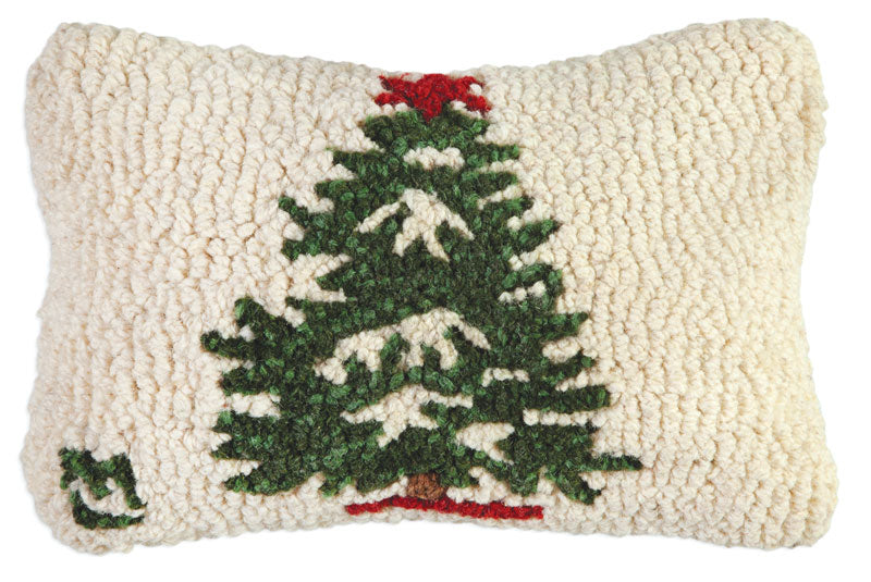 Winter Tree - Hooked Wool Pillow