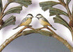 Chickadees in Pine Boughs Mirror (Hand Painted or Gold Finish)