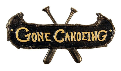 Gone Canoeing Wall Sign