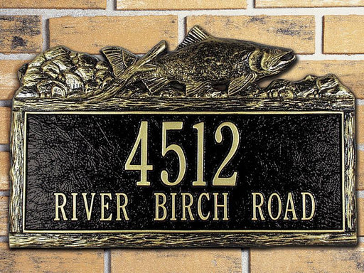 Woodland Salmon Address Plaque