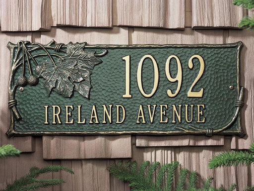 Sycamore Address Plaque